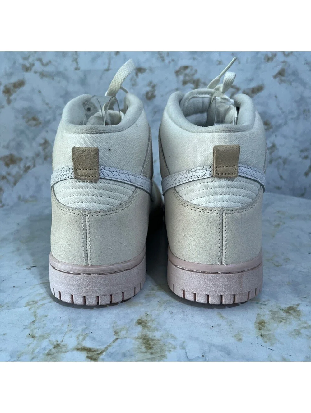 Nike Dunk High Retro Premium Men's Size 9 Shoes White Pink Athletic Sneakers